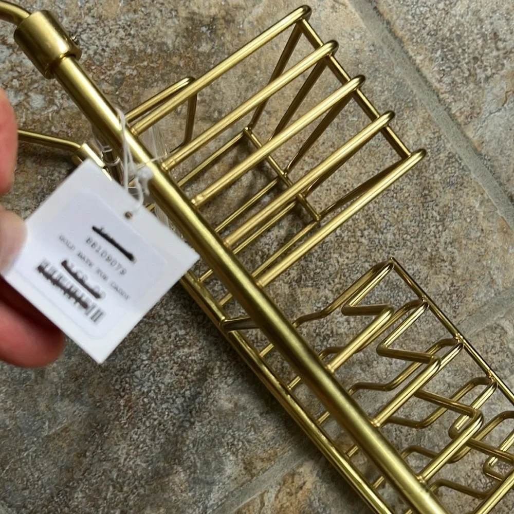 Anthropologie Gold Bathtub Caddy NWT